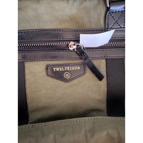 TWELVElittle Diaper Bag Backpack Olive Green Unisex Baby Bag Lightweight Nylon - Picture 4 of 10